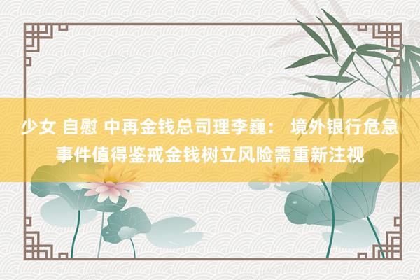 少女 自慰 中再金钱总司理李巍： 境外银行危急事件值得鉴戒金钱树立风险需重新注视