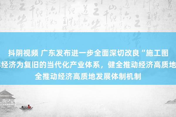 抖阴视频 广东发布进一步全面深切改良“施工图” 树立以实体经济为复旧的当代化产业体系，健全推动经济高质地发展体制机制
