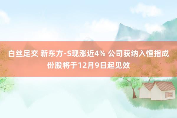 白丝足交 新东方-S现涨近4% 公司获纳入恒指成份股将于12月9日起见效