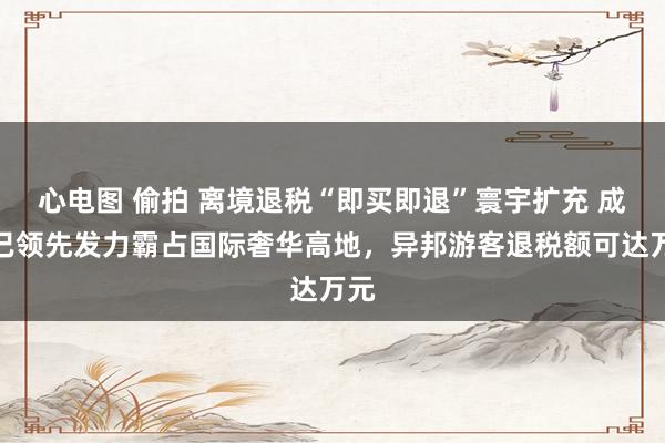 心电图 偷拍 离境退税“即买即退”寰宇扩充 成齐已领先发力霸占国际奢华高地，异邦游客退税额可达万元